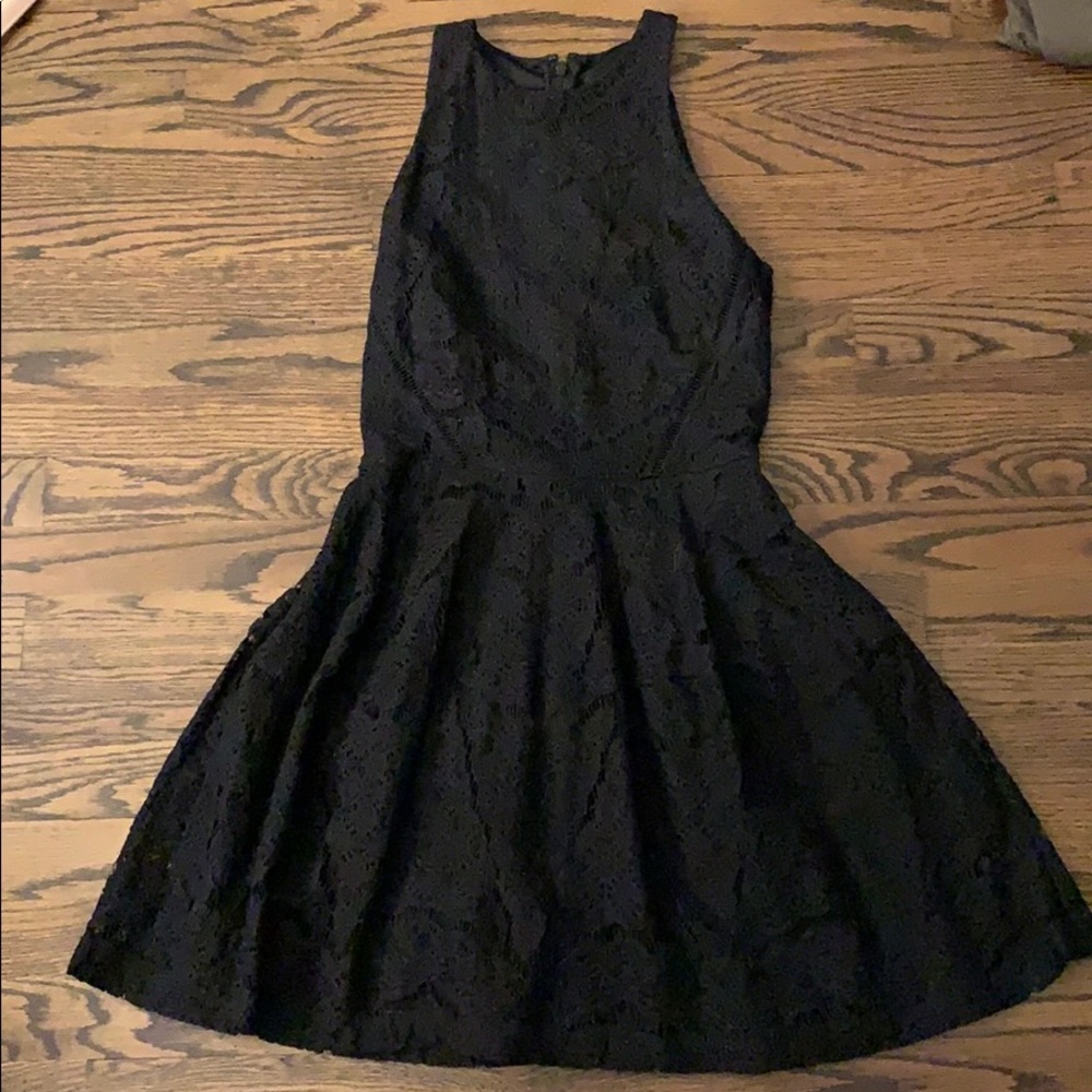 black lace dress